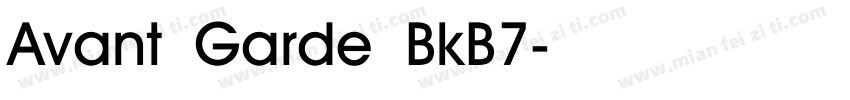 Avant Garde BkB7字体转换